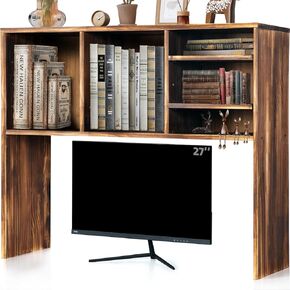 Wood Dorm مكتب الكتب منظمًا ، رف كتب سطح المكتب ، منظم كتب المكتب ، منظم مكتب للمكاتب المنزلية ، بني ، منتجات المكاتب ، أرفف سطح المكتب ورفوف المكاتب ، الرف ، سطح المكتب على سطح المكتب