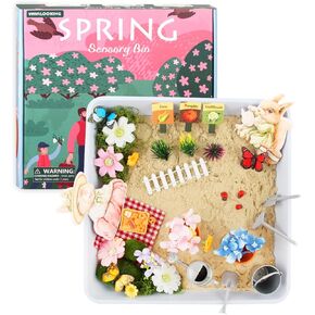 Spring Sensory Bin for Kids,Flower Garden Sensory Bin Fillers Toys for Preschoolers Fine Motor Toys