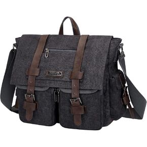 حقيبة رسول قماش عتيقة من WITZMAN للرجال والنساء حقائب كبيرة تمر بالجسم مع كمبيوتر محمول مقاس 12 بوصة in Kuwait