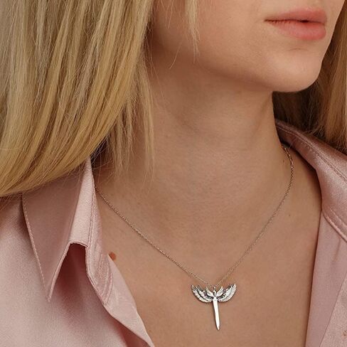 Archangel Michael's Sword Pendant, Rose Gold Filled with Colorful Stones, Adjustable Chain Necklace for Spiritual Protection, Perfect Gift for Angel Lovers in Saudi Arabia