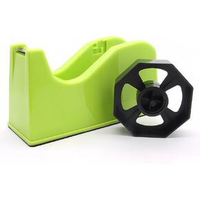 Tape Dispenser, Heat Press Tape Dispenser, Desk Heat Tape Dispenser 6.3 x 2.5 x 3.4 Inch, Holder Fits 1" and 3" Core,Nonskid Base Weighted Desktop Tape Dispenser (Pink)