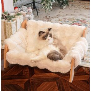 CHEERHOME PETS Elevated Cat Couch Bed Wooden Raised Kitty Sofa Lounge Chair in Saudi Arabia