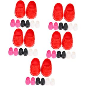 Totority 20 Pairs Flat Shoes Doll Shoes Mini Finger Shoes Mini Sneakers Shoes for Mini Shoes Tiny Dolls Shoes Miniature Toy Shoes gnome Shoes Sports Shoes Plastic Cute