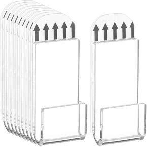 uxcell 12 Pcs Vinyl Record Wall Mount, Acrylic Vinyl Record Holder Display Shelf No Drill Self Adhesive Vinyl Record Album Wall Storage Hangers Holder for Home Office Decoration, Clear