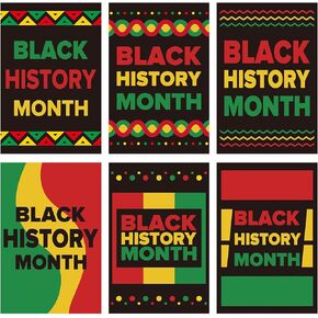 ReliThick 12 Pcs Black History Month Posters 12x18 Inch African American Poster Black History Month Wall Decor for Classroom Wall Art Decoration