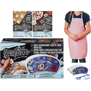 مجموعة سهلة Bake Oven New Ultimate Creative تشمل الفرن مع المقلاة والملعقة ، وكعكة الفراولة المخملية الحمراء وخلايا حفلات Pretzel Dippers Plass بالإضافة إلى ساحة (قد تختلف الألوان)