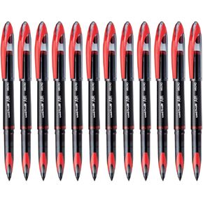 Uniball Air 12 Pack in Red, 0.7mm Medium Rollerball Pens, Try Gel Pens, Colored Pens, Office Supplies, Colorful Pens, Blue Pens Ballpoint Pens, Fine Point, Smooth Writing Pens