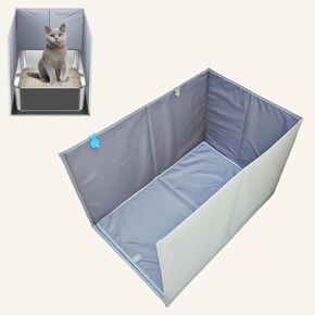 Extra Large Cat Litter Box Enclosure, Open Top High Sided Splash Guard, Waterproof Shield for Cat Litter Boxes