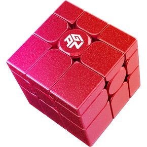 GAN MirrorM UV-Coated, 3x3x3 Magnetic 48 Magnets Glitter Sparkle Mirror Speed Cube Puzzle Game Magnets Toys for Kids Adult Cuber, Corner Cutting, Solve by Shape, Purple