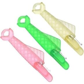 3Pcs Colorful Fish Mouth Sewing Machine Needle Threader, Automatic Sewing Needle Threader, Fish Type Needle Threader, Quick Sewing Machine Loop Easy Selfthread Needle Threaders Sewing Tools