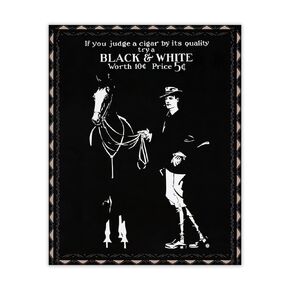 Vintage Black & White Cigar Ad Abstract Wall Art: Minimalist, Aesthetic & Boho Wall Art Print for Home, Office, Dorm, Bedroom & Living Room Decor - Creative Housewarming Gift - Unframed Posters 8x10