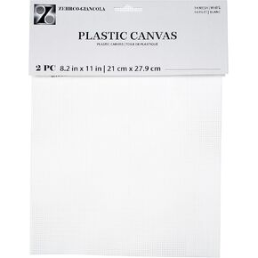 Zehrco-Giancola Perforated Plastic Canvas 14ct 8.25x11 2/Pk-White