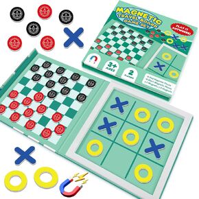 Torlam Magnetic Travel Games for Kids, Board Game Chess Party Camping Games Road Family Night Car Trip Games Activities for Kids and Adults