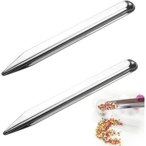 2 Pcs Bead Scoop for Jewelry Making, Stainless Steel Beads Scoops with Pointed Tip Pick Up Jewelry Beads Scooper Bead Filling Scoops Spoon for Jewelry Making and DIY Craft Supplies