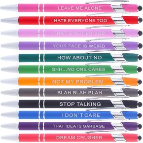 12 Pcs Ballpoint Pen,Fine Point Smooth Writing Pens,Kawaii Pens For Writing Journaling Taking Notes School Office Home.