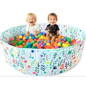 Ball Pit for Toddlers 47,2 in | Kids Ball Pit | Ball Pit for Baby Foldable Ball Pit | Ball Pits | Dog Ball Pit | Piscina de Pelotas para Bebes | Flowers Pit Ball | Balls NOT Included