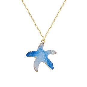 Starfish Pendant Necklaces for Women Girl Starfish Nautical Sea Beach Ocean Necklaces Handmade Hawaii Necklaces for Women Wife Daughter Beautiful Gift (Starfish Necklaces)