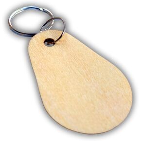 Wooden NFC Keychains for Custom Business Cards - 5 Pack - Laser Engraver Blanks NFC Tags for Digital Business Cards