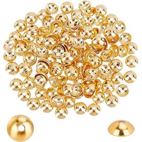 UNICRAFTALE About 400pcs 4 Size Flower Bead Caps, 3/4/5/6mm Surgical Steel Spacer End Caps, Bead Cap Spacers for Bracelet Necklace Jewelry Making Stainless Steel Color