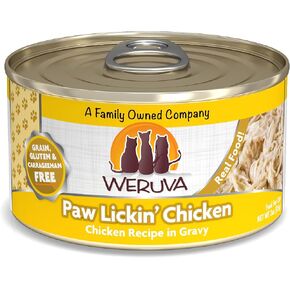 Weruva Classic Cat Food, Paw Lickin’ Chicken with Chicken Breast in Gravy, 3oz Can (Pack of 24)