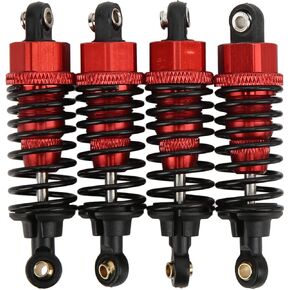 RC Shock Absorber, Lightweight Aluminum Alloy RC Shock Damper for TAMIYA TT‑01 TT‑02 TA05 TL‑01 TA03 MF‑01X (Red)