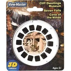 Scenic Colorado Cliff Dwellings Museum; 7 Falls; Cave of the Winds - ViewMaster 3 Reel Set