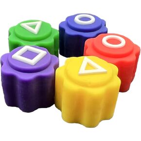 Gonggi Korean Game Stone Catching Toy,Korean Traditional Play Game,5Pcs Jack Stone Pebbles Set Squid Gong Gi Game Korean Gonggi Game Round Case Game Player Squid (1 Set)