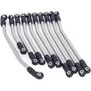 10Pcs Stainless Steel Link Rod Linkage 313mm Wheelbase for Axial SCX10 II 90046 1/10 Crawler Car Upgrade Parts