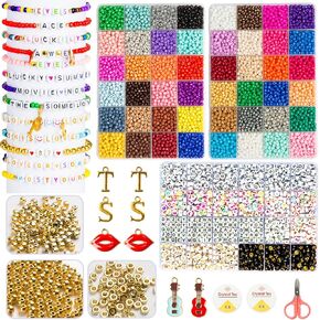 St. Patrick's Day Crafts, St Patricks Green Beads for Jewelry Making Kit, 2880pcs Clay Beads in 6 Colors with Varities of St. Patrick's Charms, Gold Letter Beads, and DIY for Party Parade