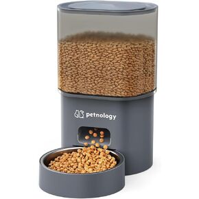 Automatic Cat Feeder, 3L Timed Cat Feeder for Dry Food with Programmable Portion Control, Dual Power Supply, Auto Pet Feeder for Cats with 1-4 Meals Per Day, Cat Food Dispenser