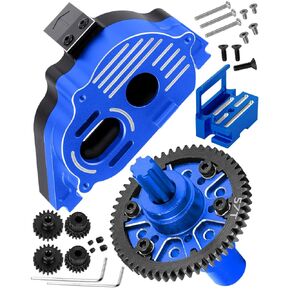 Upgrades Part for 1/8 Typhon 223S V4,1/10 Kraton/Outcast 4S V2,Senton/Vorteks 223S V4, RC Gearbox & 57T #45 Steel Spur Gear,Transimission Cover&Diff Gear Slipper Clutch w/20T 21T Pinions,Red