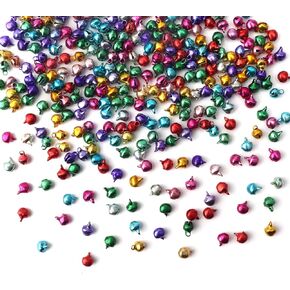 600PCS Jingle Bells for Crafts, Multicolored Jingle Bells Bulk Christmas Jingle Bells Colorful Jingle Bells Decorative Bells for DIY Christmas Festival Home Wreath Decorations (Random Color)
