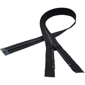 YKK #5 Nylon Coil Separating Lightweight Jacket Zipper - Color Black (1 Zipper per Pack) Made in USA (26 Inches)