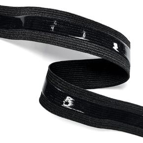 ejoyce 1" Non Slip Gripper Silicon Elastic Trim by 4-Yards, TR-12231 (Black)