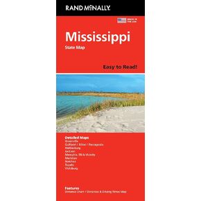 Rand McNally Easy to Read: Mississippi State Map