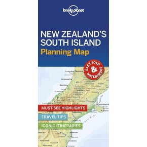 Lonely Planet New Zealand South Island Planning Map
