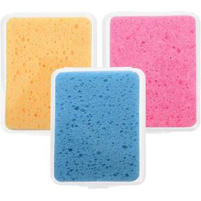3Pcs Rectangle Artist Watercolor Sponges Art Water Absorbent Sponge Painting Sponge Watercolor Painting Sponge Crafts Sponges for Painting, Crafts, Cleaning, Pottery, Clay, Ceramics, Random Color