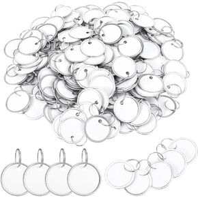COBEE 200PCS Metal Rim Key Tags مع تسميات ، علامات مفتاح 1.22 بوصة علامات Round Key Papels علامات الورق مع حلقات تقسيم المعاد