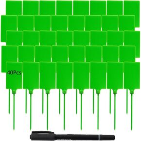 40pcs Red Plastic Tags Shipping Tags Waterproof Tags for Labeling Shipping Labels Security Label Blank Labeling Tags Storage Tag Hanging Tags with One Marker Pen