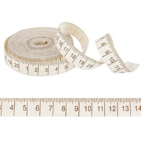 BENECREAT 10 Yards Measuring Tape Ribbon, 5/8 Inch Wide Fabric Trim Ruler Twill Tape Print Tape Measure Body Measuring for Sewing Lose Weight Body Waist Circumference Tailor Craftsmen