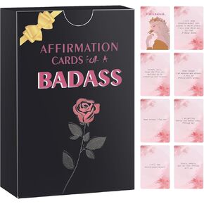 Positive Affirmations Cards for Women & Friends - Inspirational Birthday Gifts for Women, Daily Encouragement & Motivational Phrases, Mental Wellness with Badass Vibes, Spiritual Healing Cards