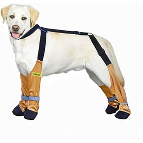 Dog Snow Boots,Dog Booties with Suspenders，Adjustable Fit Dog Shoes,Anti-Slip Dog Shoes，Dirty-Proof Dog Boots for Snow and Cold Outdoor，Paw Protectors for Medium Large Dogs (M)