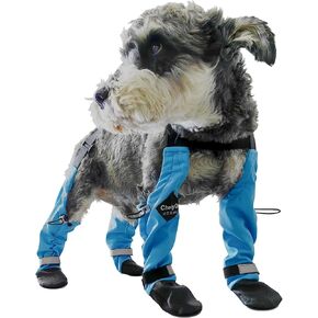 Dog Snow Boots, Dog Winter Boots with Anti-Slip Suspenders Reflective Dog Shoes for Small Medium Large Dogs, Dog Suspender Boots for Hiking, Snowy Days, ​Extra Large