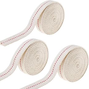 Oil Lamp Wicks 1/2 Inch, Lamp Wick Lantern Wick 3 Rolls, Flat Cotton Wicks Replacement Oil Lamp Wick for Paraffin Oil Kerosene Based Lanterns and Candle Burners, 19.7 Feet Total