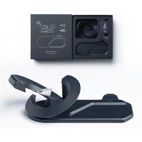 Novium Shuttleport ، حامل مقطع مغناطيسي تحت عنوان الفضاء ، حامل مقطع يجعل مقطعًا يحوم ، ديكور مكتب مكتب فريد لعشاق الفضاء (مجموعة كاملة)
