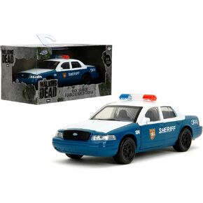 The Walking Dead 1:32 Rick Grimes Ford Crown Victoria Die-Cast Car, Toys for Teens and Adults