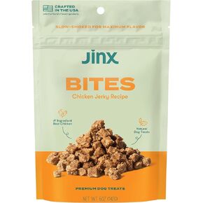 Jinx Chicken Bites, Soft Jerky Dog Treats, Slow-Smoked Real Chicken, Low-Calorie and Packed with Flavor, No Fillers, Bite-Sized Snack, 5oz