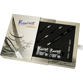 KAWECO Cali-BK Calligraphy Set, Black, 0.05, 0.069, 0.09, 0.09, 0.09 inches (1.1/1.5/1.9/2.3 mm), Genuine Imported