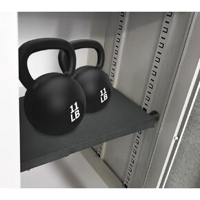 Adjustable Locker Organizer Shelf, 30LB Load-Bearing Metal Locker Shelf for Schools, Offices, Gyms, Locker Shelf Expandable to Fit Your Locker 11-18" (1, Black)