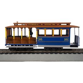 Bachmann Trains - Cable CAR with Grip Man - Blue & TAN #16 - HO Scale